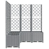 vidaXL Garden Planter with Trellis, PP, 120x40x136cm, Light Grey - Image 9 of 15