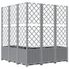 vidaXL Garden Planter with Trellis, PP, 120x40x136cm, Light Grey - Image 7 of 15