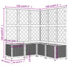 vidaXL Garden Planter with Trellis, PP, 120x40x136cm, Light Grey - Image 15 of 15
