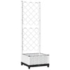 vidaXL Fioriera da Giardino con Graticcio Bianco 40x40x121,5 cm PP - Image 2 of 8