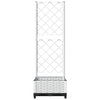 vidaXL Fioriera da Giardino con Graticcio Bianco 40x40x121,5 cm PP - Image 3 of 8