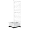 vidaXL Fioriera da Giardino con Graticcio Bianco 40x40x121,5 cm PP - Image 4 of 8