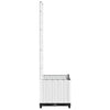 vidaXL Garden Planter with Trellis, PP, 40x40x136 cm, White - Image 10 of 16