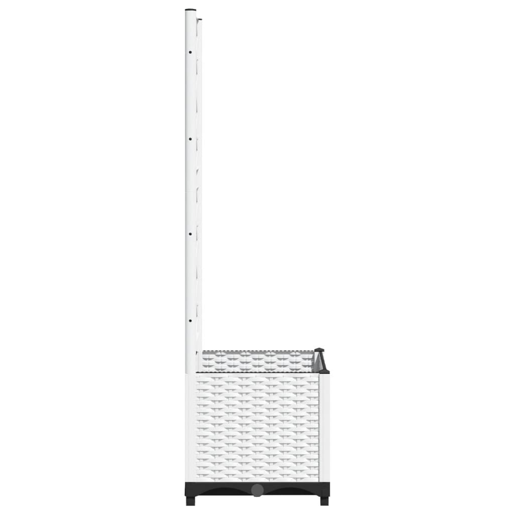 vidaXL Maceta de Jardín con Celosía en PP 80x40x136 cm, Blanco - Image 25 of 39