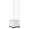 vidaXL Maceta de Jardín con Celosía en PP 80x40x136 cm, Blanco - Image 17 of 39