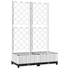vidaXL Maceta de Jardín con Celosía en PP 80x40x136 cm, Blanco - Image 6 of 39