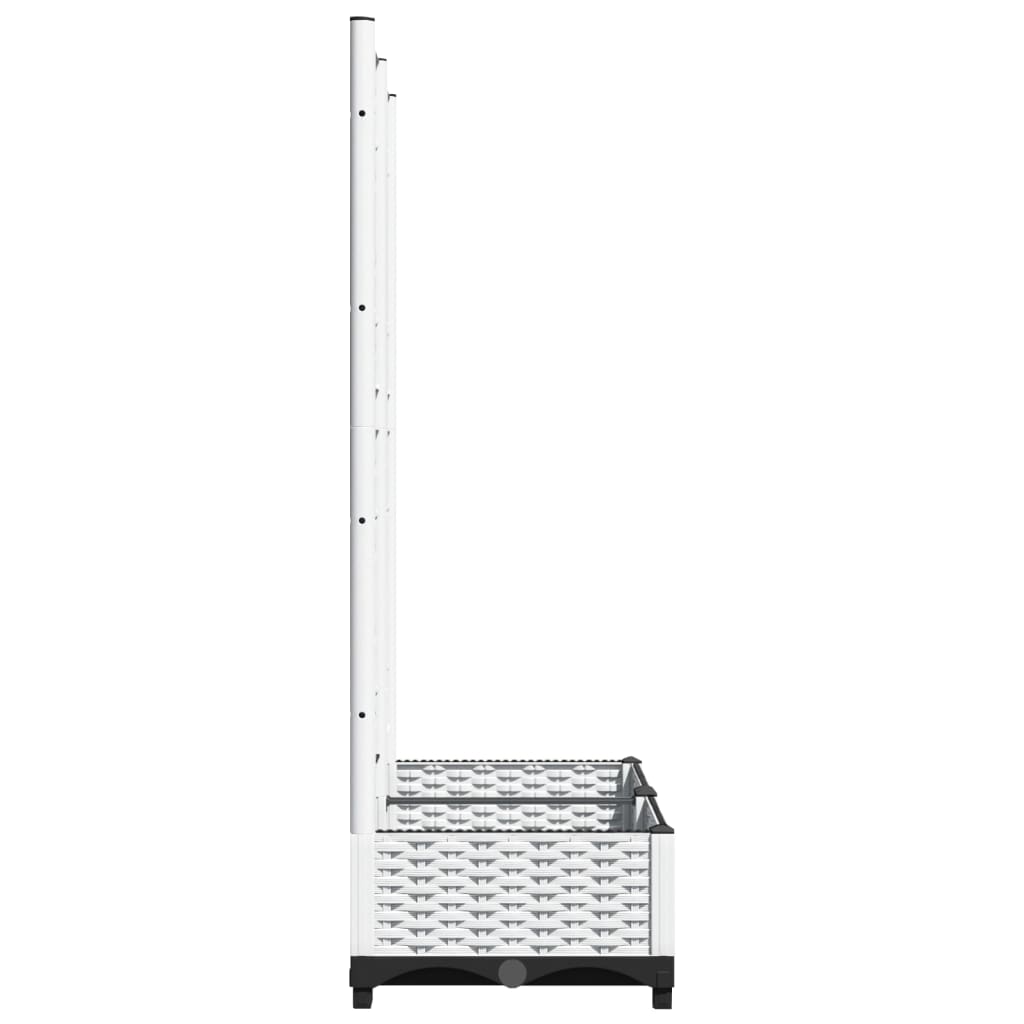 Fioriera da Giardino con Graticcio Bianco 80x40x121,5 cm PP - immagine 9 | SolPatio - Image 9 of 16