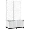 vidaXL Maceta de Jardín con Celosía en PP 80x40x136 cm, Blanco - Image 8 of 39