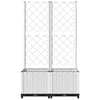 vidaXL Maceta de Jardín con Celosía en PP 80x40x136 cm, Blanco - Image 11 of 39