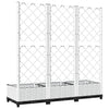 vidaXL Garden Planter with Trellis, PP, 120x40x121.5 cm, White - Image 5 of 7