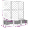 vidaXL Garden Planter with Trellis, PP, 120x40x121.5 cm, White - Image 7 of 7