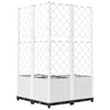 vidaXL Garden Planter with Trellis, PP, 40x40x136 cm, White - Image 7 of 16