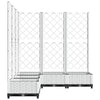 vidaXL Jardinera con Celosía de PP 120x40x136 cm Blanca - Image 8 of 23