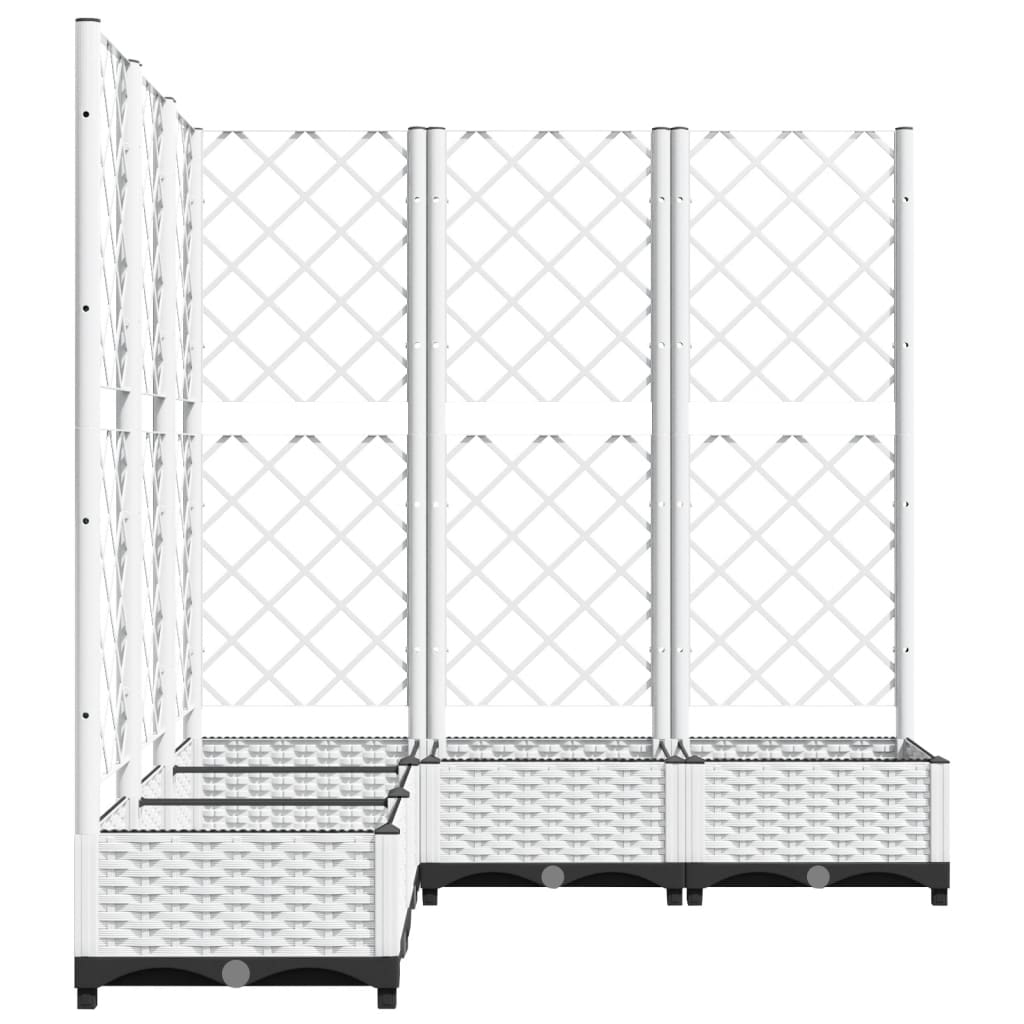 Fioriera da Giardino con Graticcio Bianco 80x40x121,5 cm PP - immagine 6 | SolPatio - Image 6 of 16