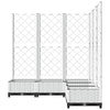 vidaXL Jardinera con Celosía de PP 120x40x136 cm Blanca - Image 14 of 23