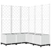 vidaXL Jardinera con Celosía de PP 120x40x136 cm Blanca - Image 6 of 23
