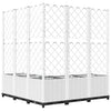 vidaXL Jardinera con Celosía de PP 120x40x136 cm Blanca - Image 10 of 23
