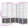 vidaXL Jardinera con Celosía de PP 120x40x136 cm Blanca - Image 22 of 23