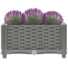 vidaXL Raised Planter, Polypropylene, 40x40x23 cm, Light Grey - Image 9 of 33
