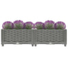 vidaXL Raised Planter, Polypropylene, 80x40x23 cm, Light Gray - Image 9 of 33