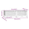 vidaXL Raised Planter, Polypropylene, 80x40x23 cm, Light Gray - Image 30 of 33