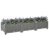 vidaXL Raised Planter, Polypropylene, 40x40x23 cm, Light Grey - Image 3 of 33