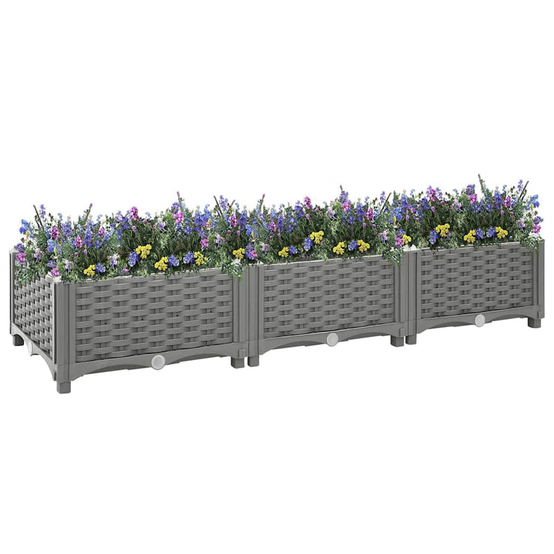 vidaXL Fioriera Rialzata 160x40x23 cm in Polipropilene - Image 6 of 52
