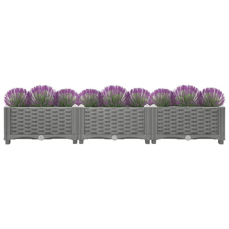 vidaXL Fioriera Rialzata 120x40x71 cm in Polipropilene - Image 9 of 44