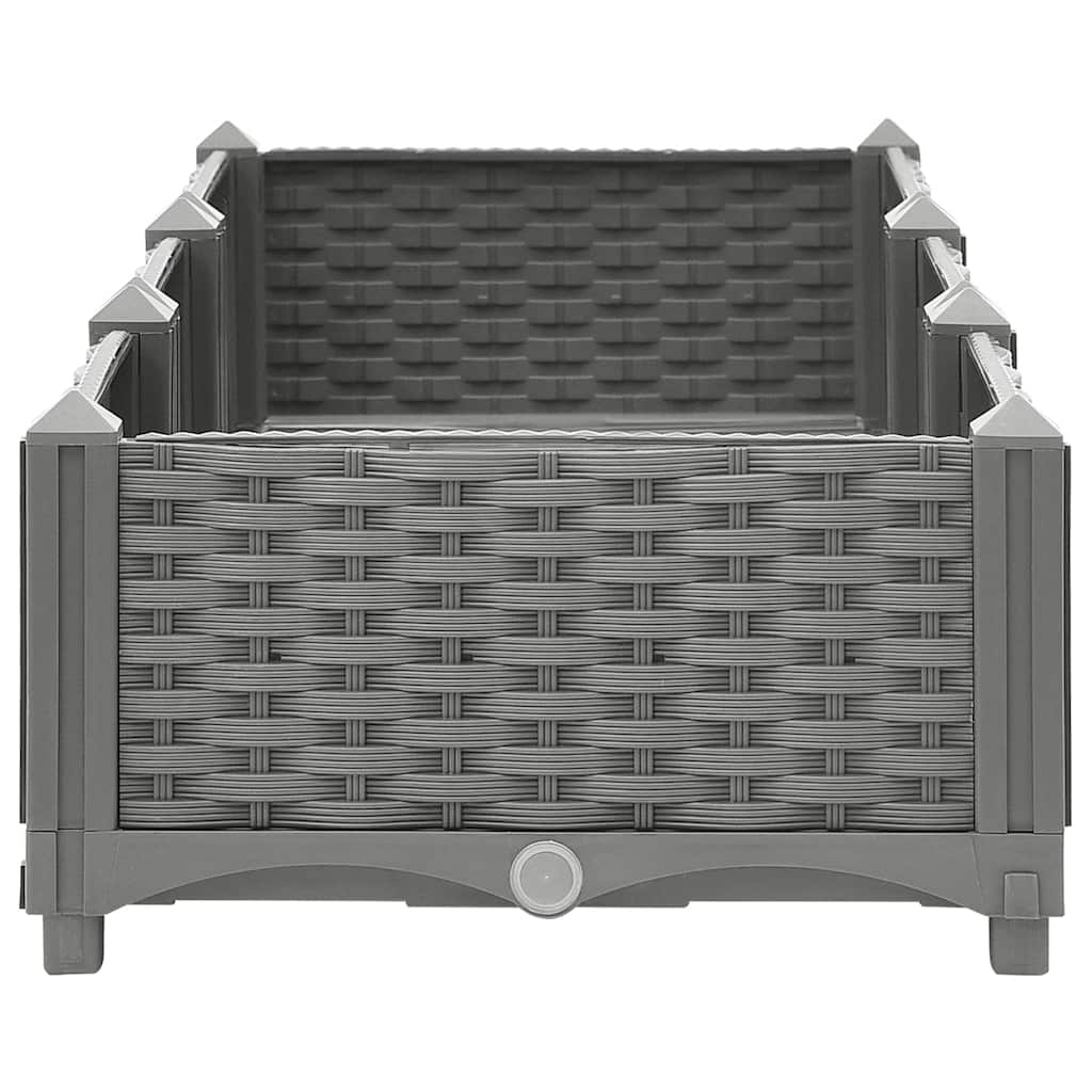 vidaXL Fioriera Rialzata 120x40x23 cm in Polipropilene - Image 3 of 7