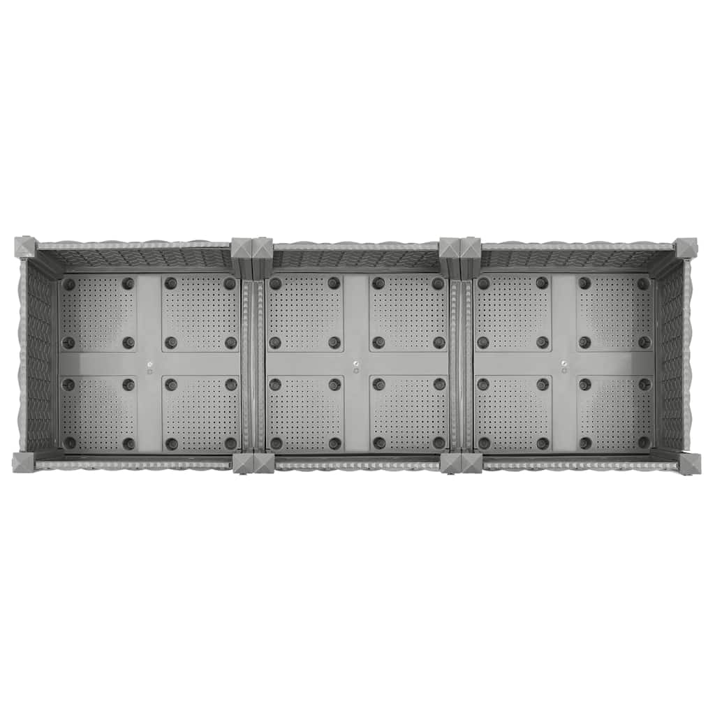 vidaXL Fioriera Rialzata 120x40x23 cm in Polipropilene - Image 4 of 7