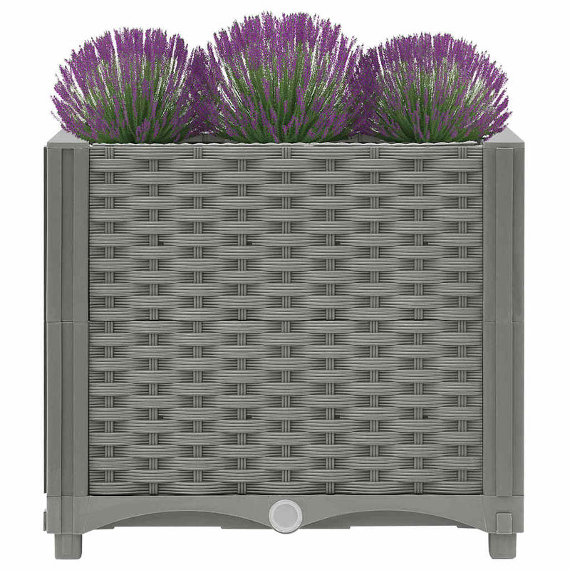 vidaXL Raised Planter, Polypropylene, 160x40x38 cm, Light Grey - Image 13 of 60