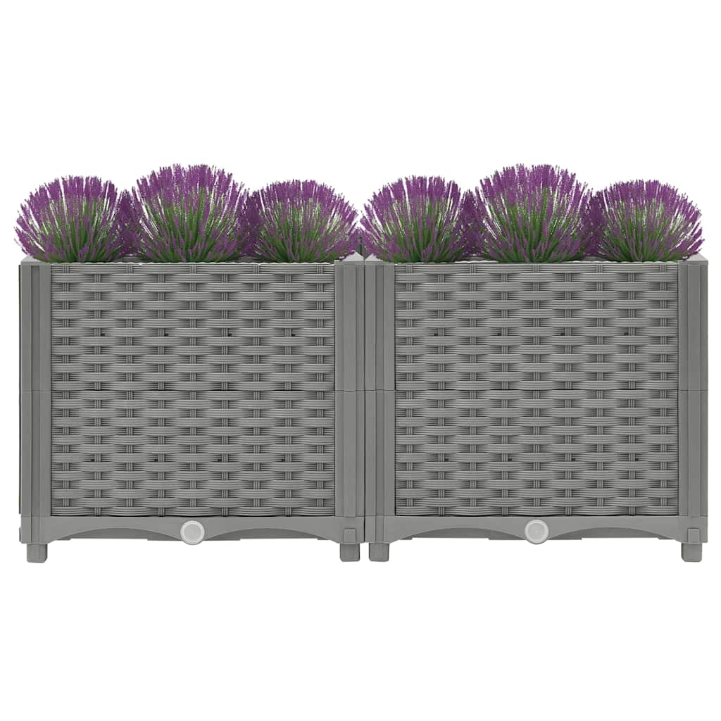 vidaXL Fioriera Rialzata 80x40x38 cm in Polipropilene - Image 9 of 50