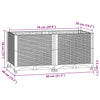 vidaXL Raised Planter, Polypropylene, 80x80x38 cm, Light Grey - Image 28 of 33