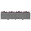 vidaXL Raised Planter, Polypropylene, 160x40x38 cm, Light Grey - Image 18 of 60