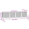 vidaXL Raised Planter, Polypropylene, 160x40x38 cm, Light Grey - Image 47 of 60