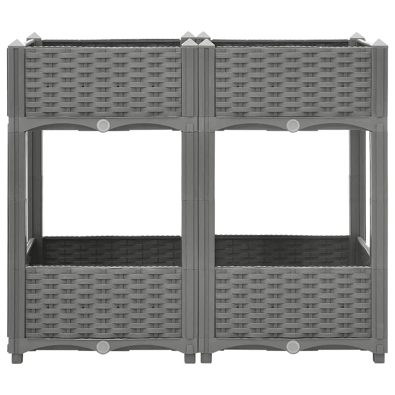 vidaXL Fioriera Rialzata 80x40x38 cm in Polipropilene - Image 12 of 50