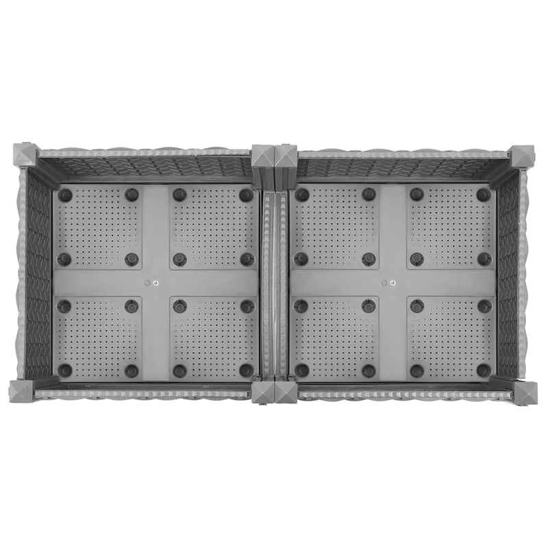vidaXL Fioriera Rialzata 80x40x38 cm in Polipropilene - Image 23 of 50