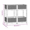 vidaXL Raised Planter, Polypropylene, 80x40x23 cm, Light Gray - Image 24 of 33