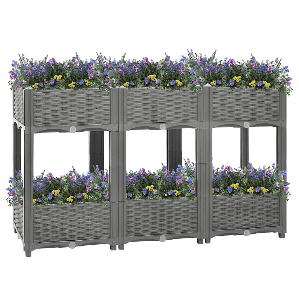 vidaXL Fioriera Rialzata 120x40x71 cm in Polipropilene - Image 1 of 44