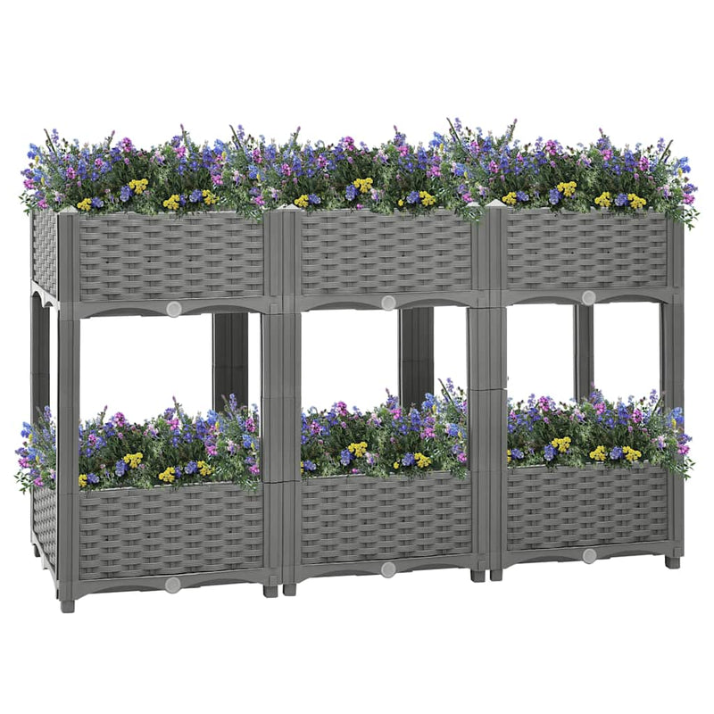 vidaXL Fioriera Rialzata 120x40x71 cm in Polipropilene - Image 1 of 44