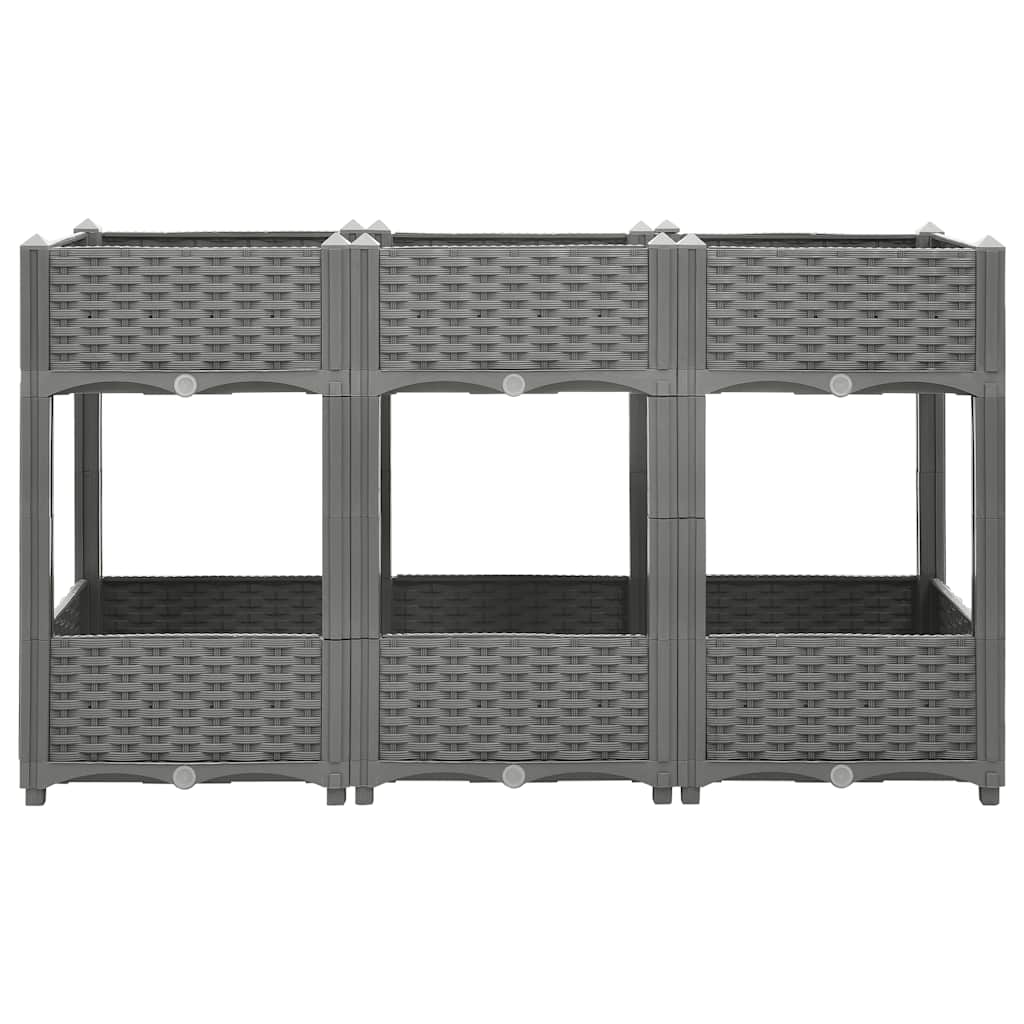 vidaXL Fioriera Rialzata 120x40x71 cm in Polipropilene - Image 12 of 44