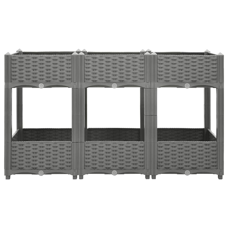 vidaXL Fioriera Rialzata 120x40x71 cm in Polipropilene - Image 12 of 44