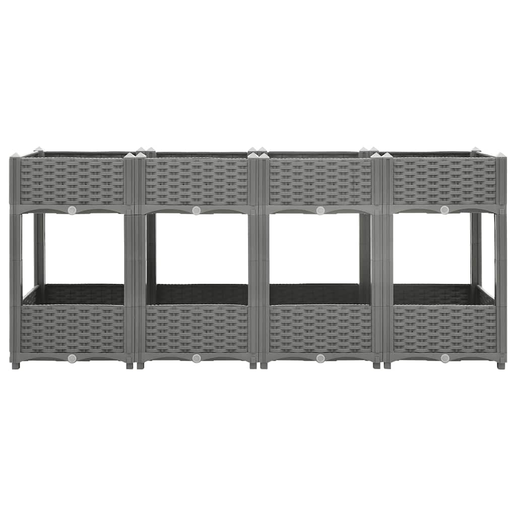 vidaXL Fioriera Rialzata 160x40x23 cm in Polipropilene - Image 9 of 52