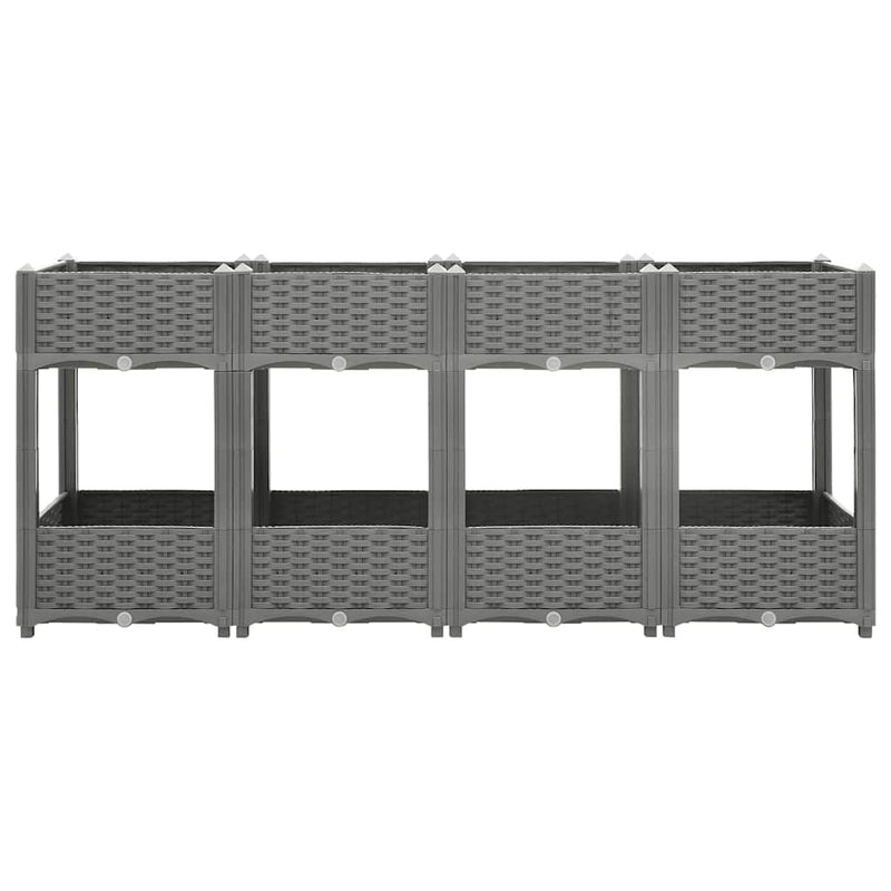 vidaXL Fioriera Rialzata 160x40x23 cm in Polipropilene - Image 9 of 52