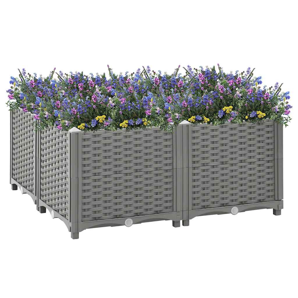 vidaXL Fioriera Rialzata 80x40x38 cm in Polipropilene - Image 5 of 50
