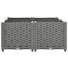 vidaXL Raised Planter, Polypropylene, 80x80x38 cm, Light Grey - Image 7 of 33