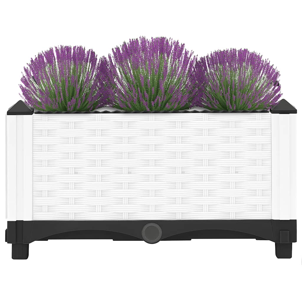 vidaXL Raised Planter, Polypropylene, 40x40x23 cm, Light Grey - Image 10 of 33