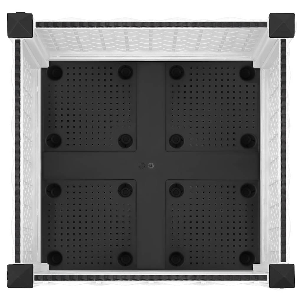 vidaXL Raised Planter, Polypropylene, 40x40x23 cm, Light Grey - Image 14 of 33