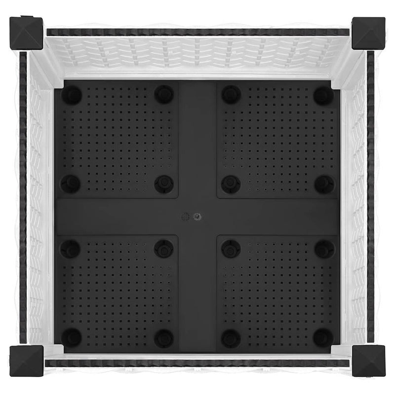 vidaXL Raised Planter, Polypropylene, 40x40x23 cm, Light Grey - Image 14 of 33