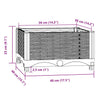 vidaXL Fioriera Rialzata 160x40x23 cm in Polipropilene - Image 37 of 52